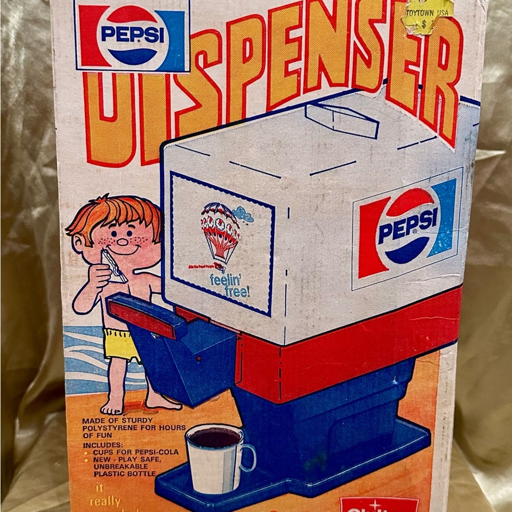 Pepsi Dispenser Box with Red and Yellow Graphics
